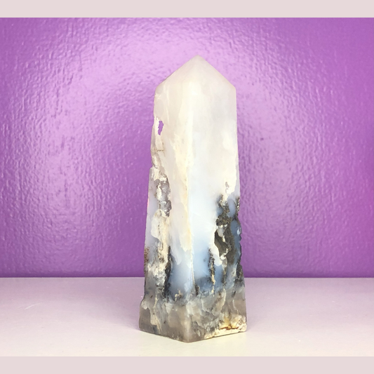 Blue Grey Agate Tower