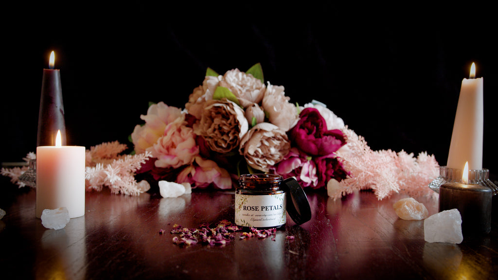 Rose Petals in Glass Jar